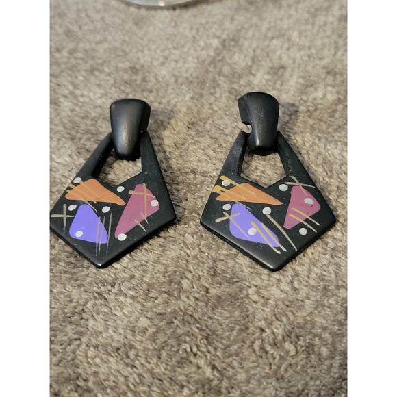 Black Geometric Stainless Posts - Picture 1 of 5